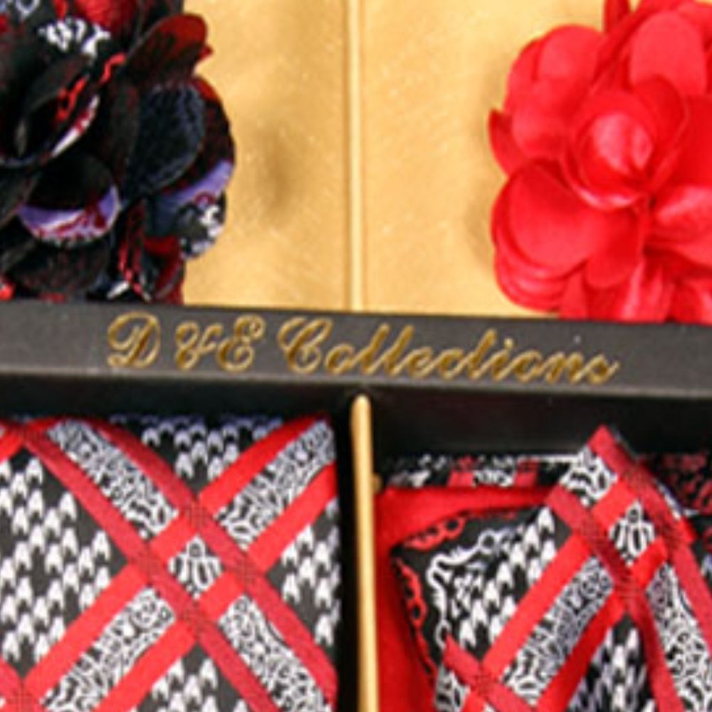 Daniel Ellissa Black Red  Bow & Neck Tie Box 6 Set - Picture 6 of 6